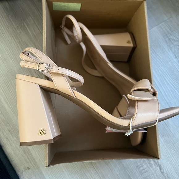Nib nwt Sam & Libby heeled sandals ankle strap bow 8.5 - Picture 4 of 4